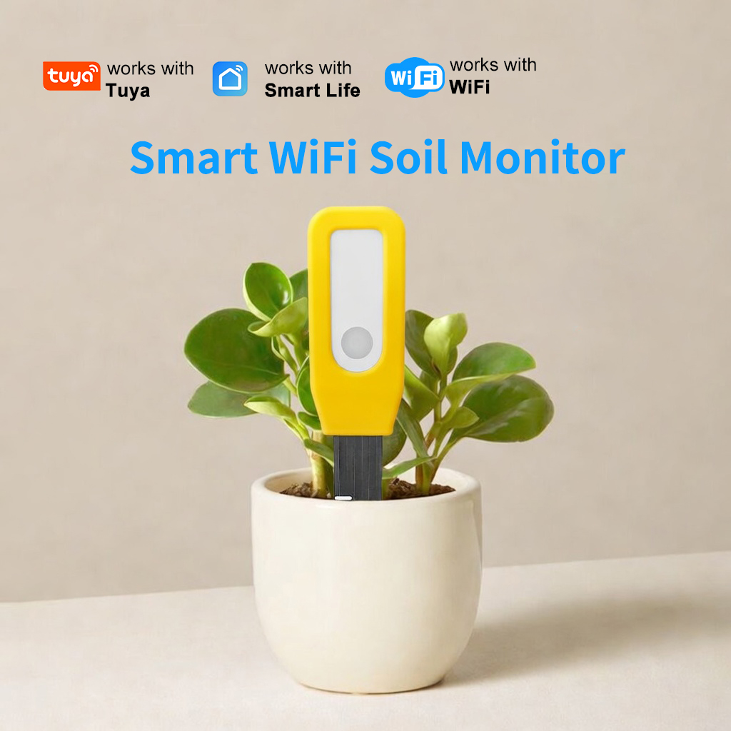 Smart Garden Monitor - เครื่องตรวจสอบดินผ่าน WiFi Tuya Smart เซ็นเซอร์วัดอุณหภูมิและความชื้น Smart