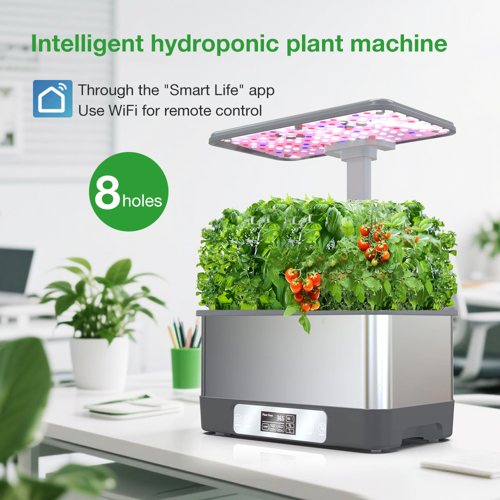 Smart Garden Box - ระบบปลูกพืชไฮโดรโปนิกส์ในร่ม Tuya WiFi พร้อมไฟปลูก LED 8