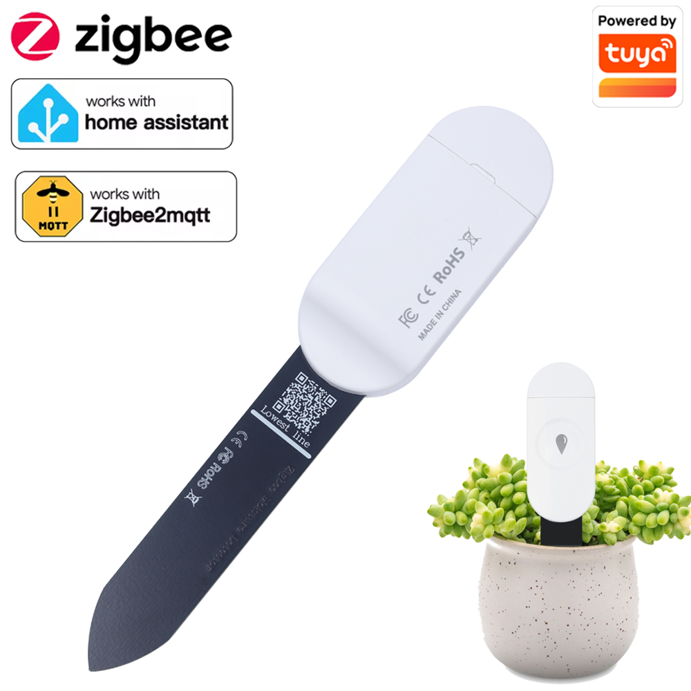 Smart Garden Monitor - ทูยา ซิกบีอุณหภูมิความชื้นเครื่องตรวจจับความชื้นสมาร์ทเครื่องทดสอบดินเซ็นเซอร์ความชื้นแอพโทรศัพท์จอภาพแบบเรียลไทม์สำหรับบ้านสวน