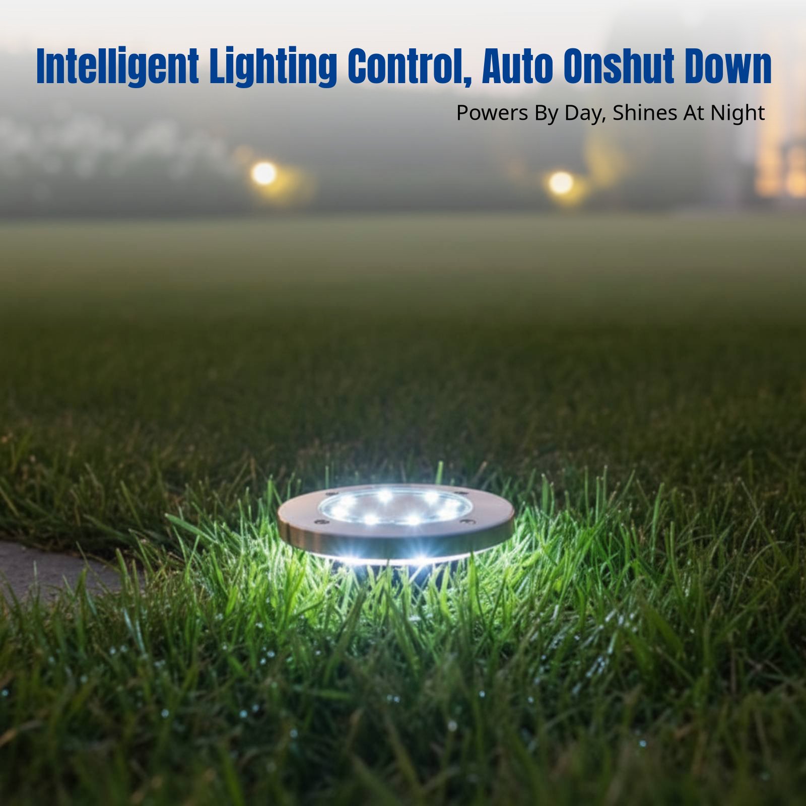 Smart Garden Solar Lights - ไฟพื้นพลังงานแสงอาทิตย์, ไฟสนามหญ้า LED, ไฟตกแต่งภูมิทัศน์กลางแจ้งแบบกันน้ำ, ไฟสว่างพิเศษสำหรับสวน, ทางเดิน,