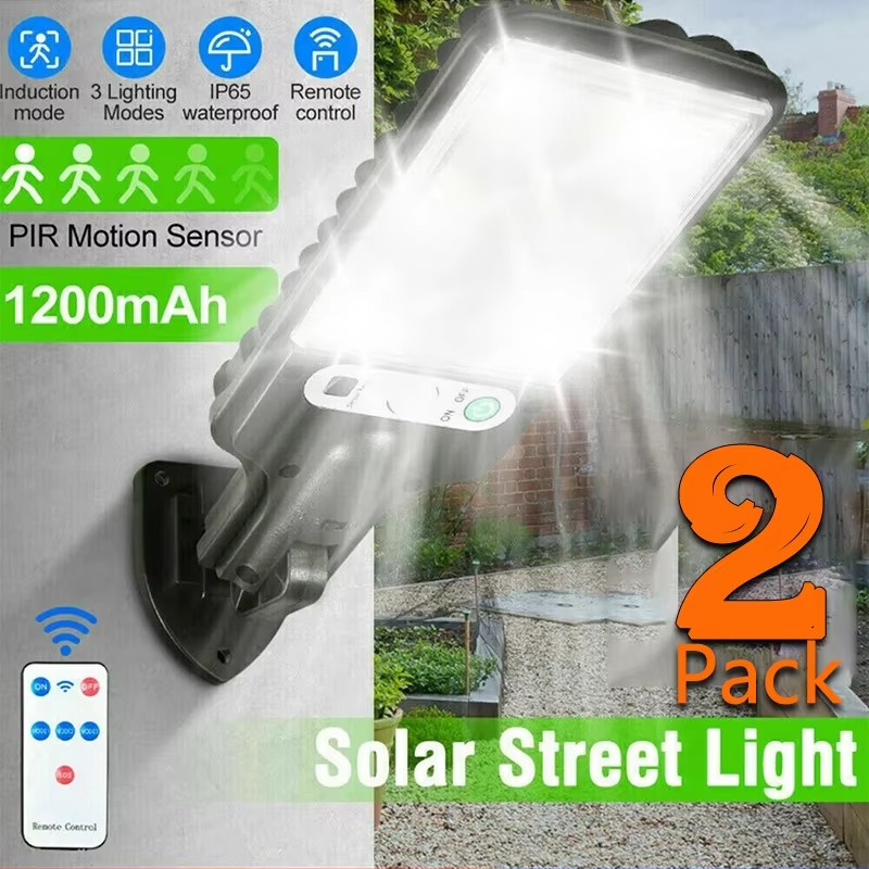 Smart Garden Solar Lights - ไฟสวนพลังงานแสงอาทิตย์กลางแจ้งพร้อมเซ็นเซอร์ตรวจจับความเคลื่อนไหวของร่างกายมนุษย์ 3 โหมด สำหรับระเบียง โรงรถ ลานบ้าน