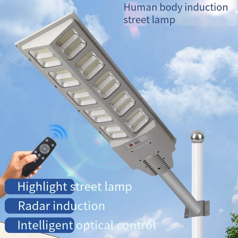 Smart Garden Solar Lights - ไฟถนนพลังงานแสงอาทิตย์ 400W กันน้ำ IP67 พร้อมเซ็นเซอร์ตรวจจับความเคลื่อนไหวด้วยเรดาร์ เปิด-ปิดอัตโนมัติจากพลบค่ำถึงรุ่งเช้า