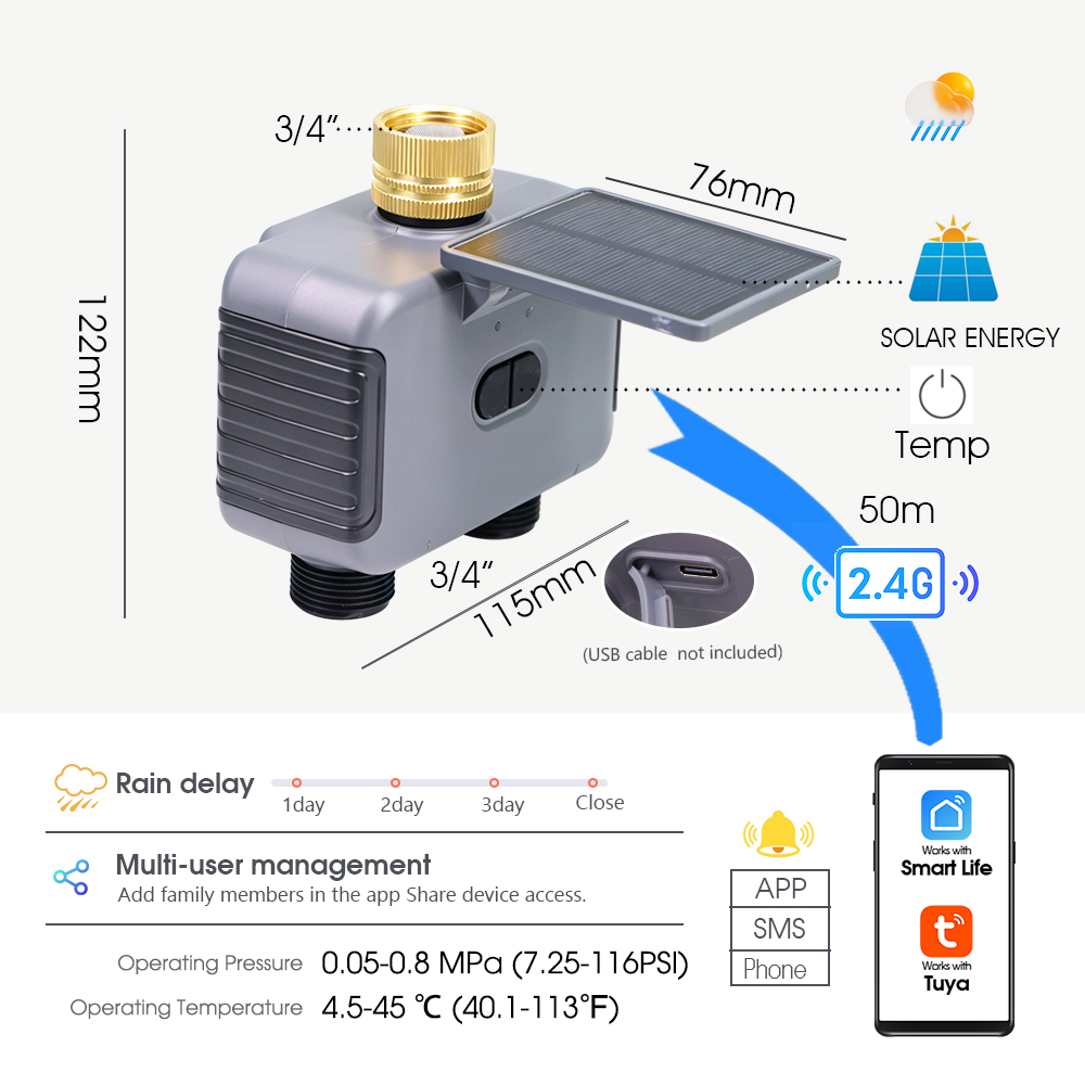 ตัวตั้งเวลาควบคุมการรดน้ำแบบ 2 - Smart Garden Tap Timer บทวิจารณ์และราคา