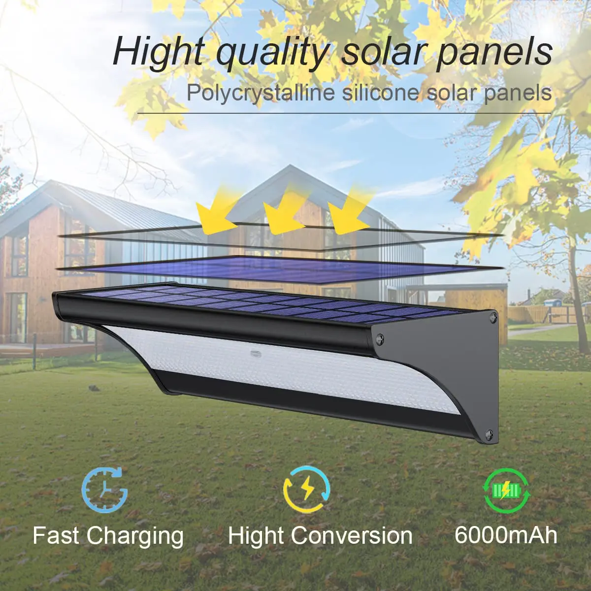 60/48Led กลางแจ้งโคมไฟติดผนังพ - Smart Garden Solar Lights บทวิจารณ์และราคา