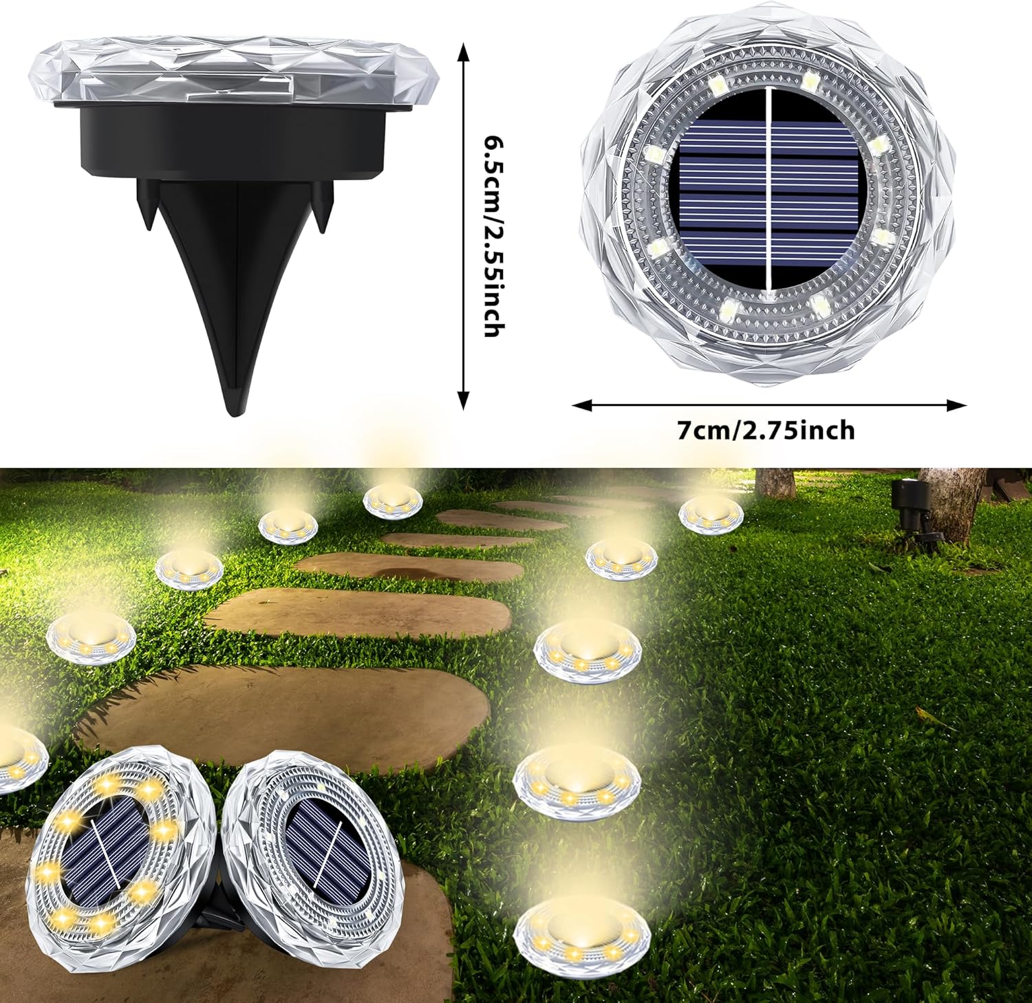ไฟใต้ดินพลังงานแสงอาทิตย์ 4/8  - Smart Garden Solar Lights บทวิจารณ์และราคา