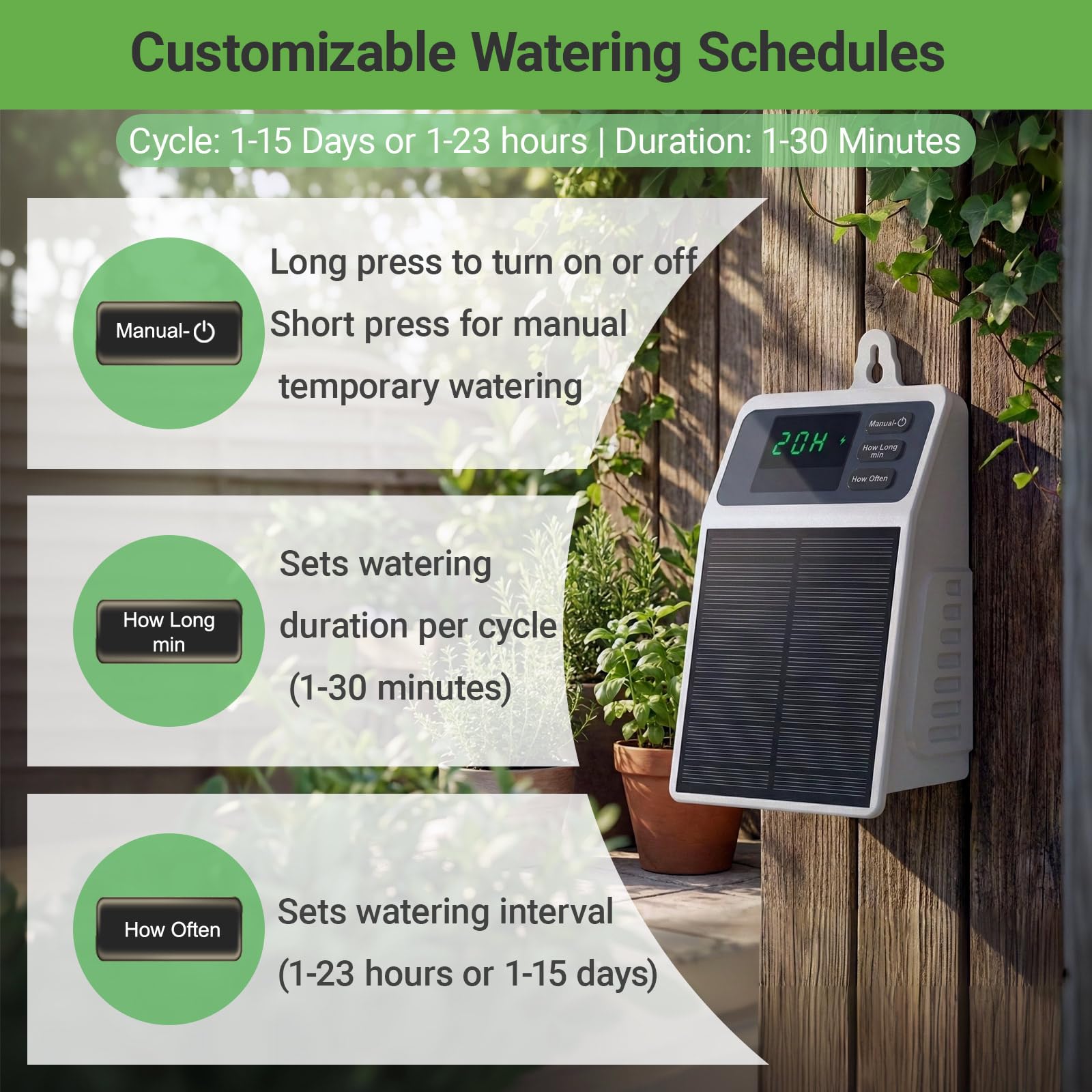 ระบบให้น้ำหยดด้วยพลังงานแสงอาท - Yoocaa Smart Garden บทวิจารณ์และราคา