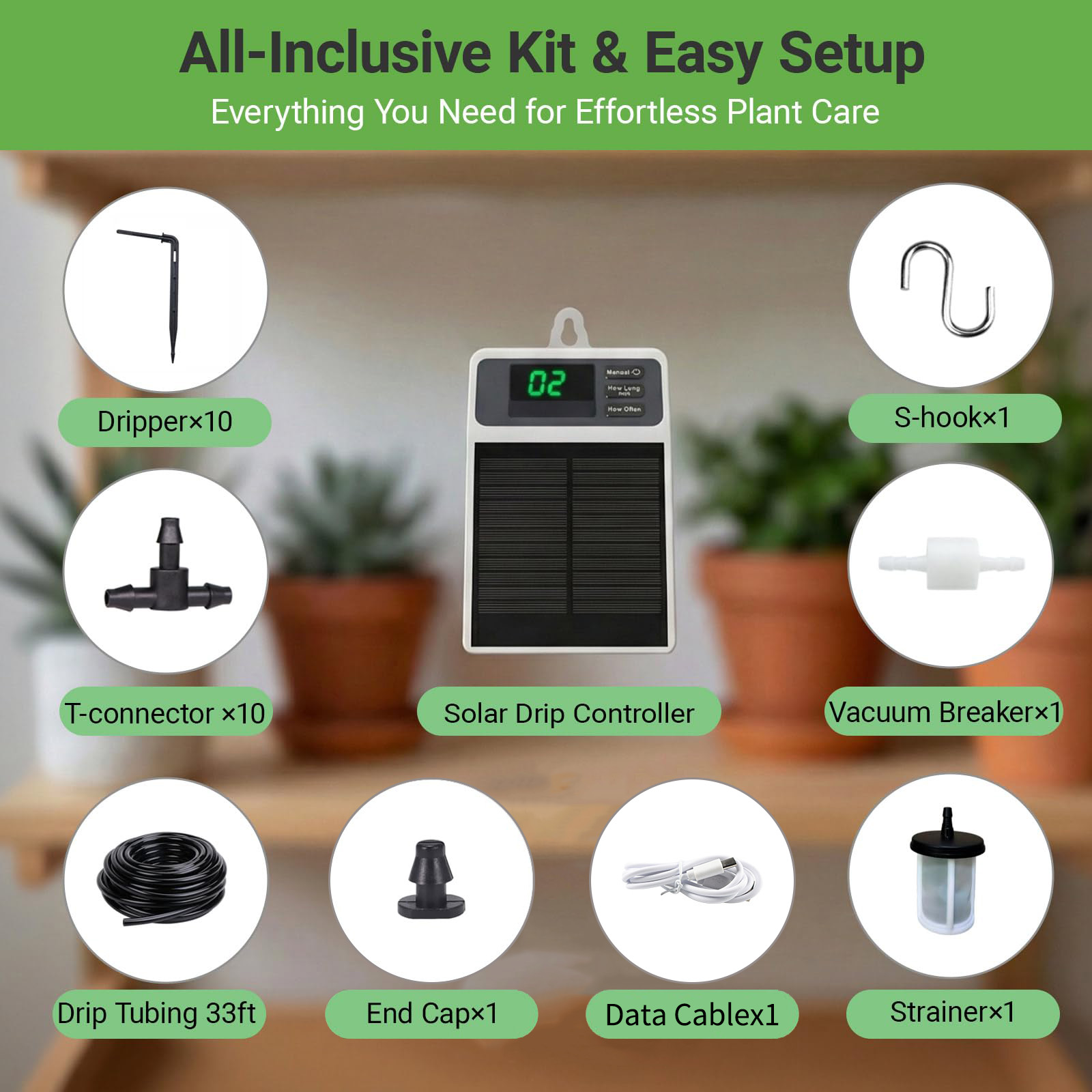 ระบบให้น้ำหยดด้วยพลังงานแสงอาท - Yoocaa Smart Garden บทวิจารณ์และราคา