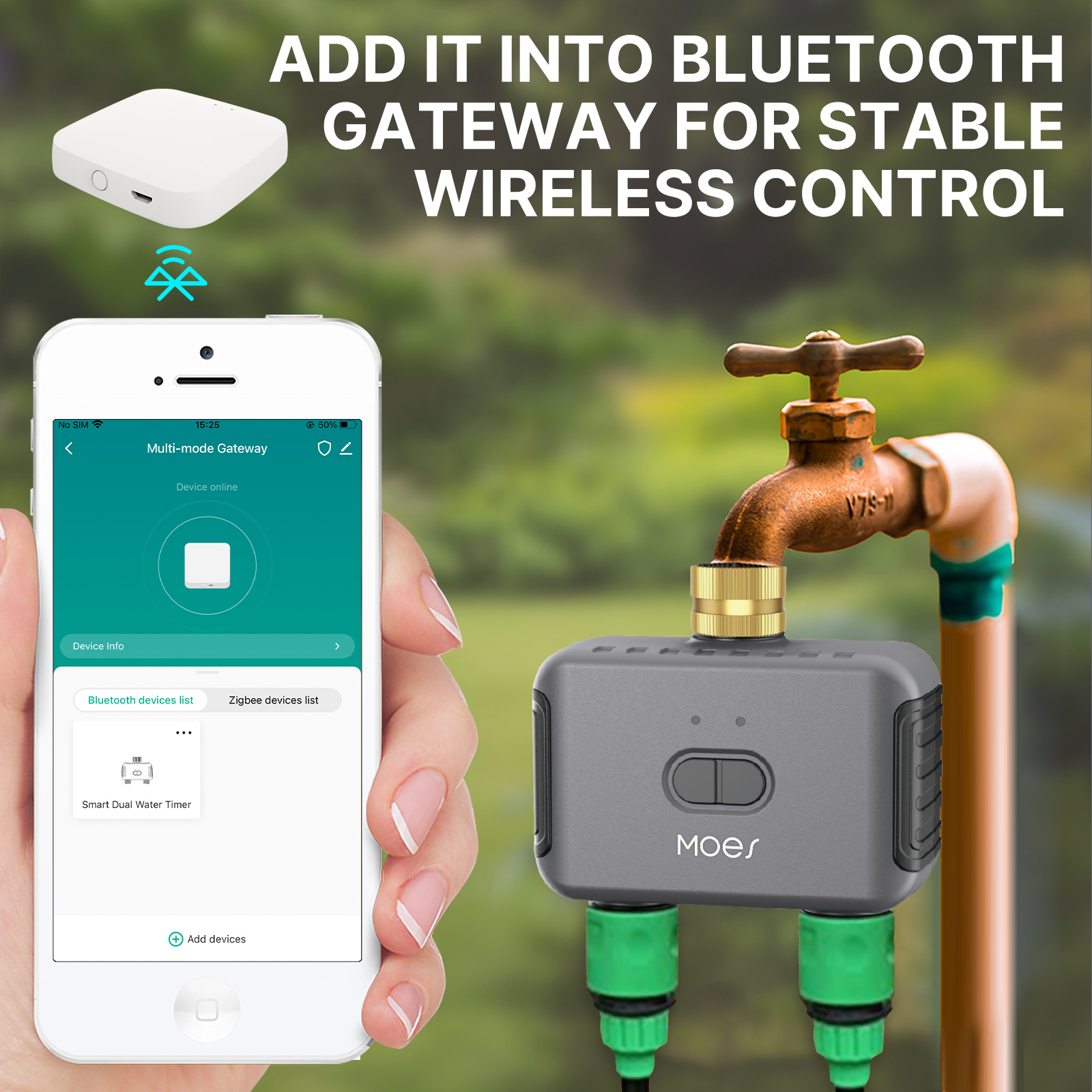 Moes วาล์วน้ำอัจฉริยะบลูทูธ2ทา - Smart Garden Tap Timer บทวิจารณ์และราคา