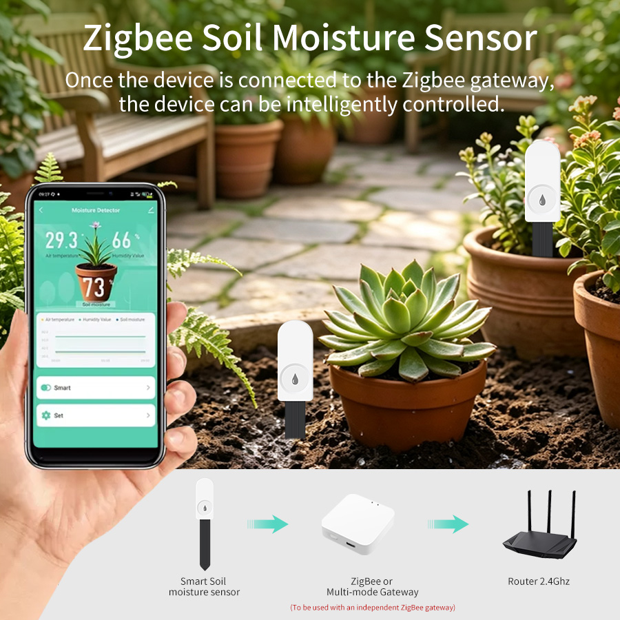 เครื่องวัดความชื้นและอุณหภูมิด - Smart Garden Zigbee บทวิจารณ์และราคา