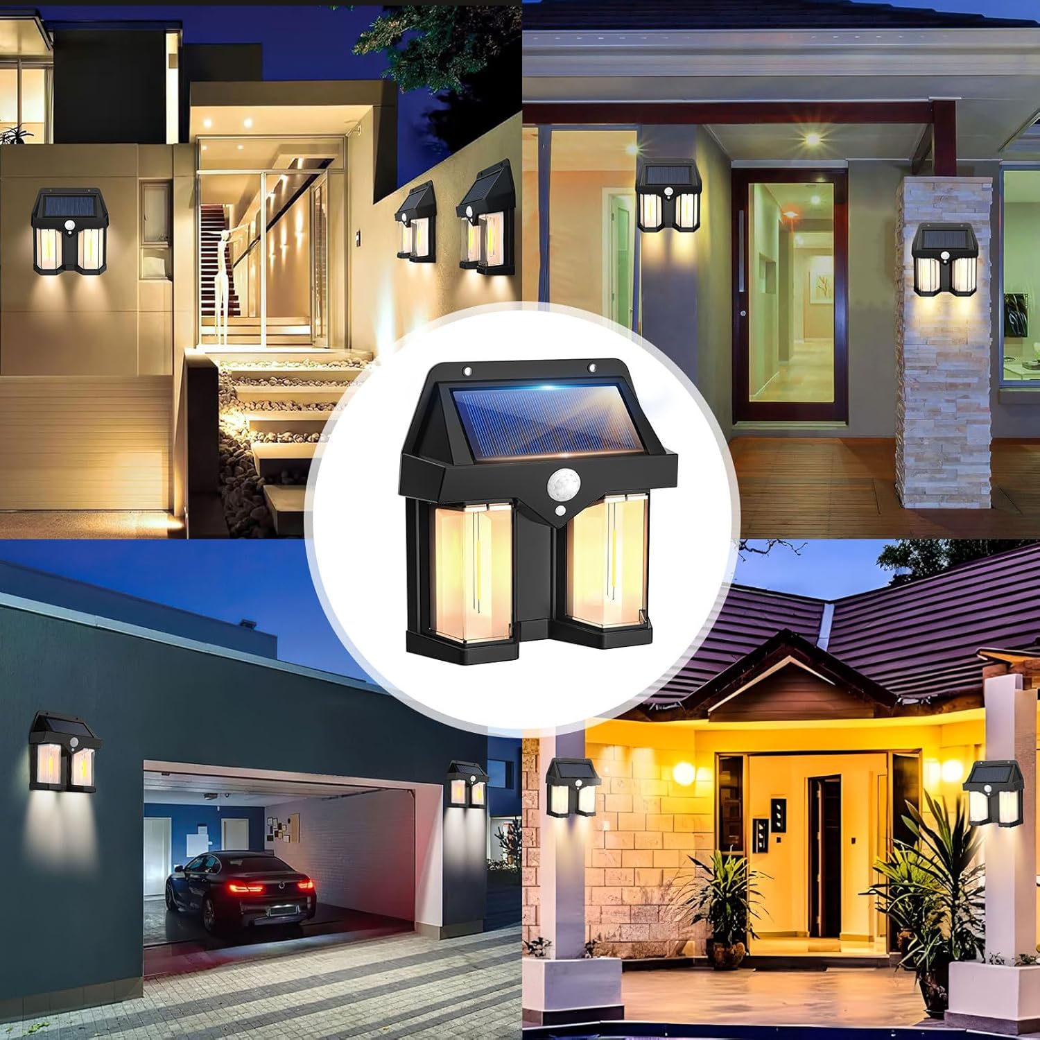 โคมไฟติดผนังพลังงานแสงอาทิตย์ส - Smart Garden Solar Lights บทวิจารณ์และราคา