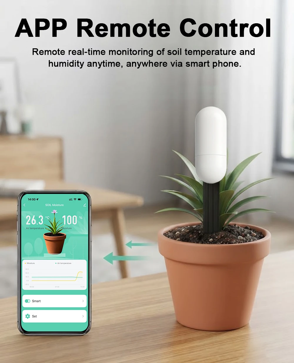 เครื่องตรวจวัดความชื้นและอุณหภ - Smart Garden Monitor บทวิจารณ์และราคา